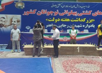 امیرعلی آقا خانی نفر دوم مسابقات کشتی پهلوانی نوجوانان کشور